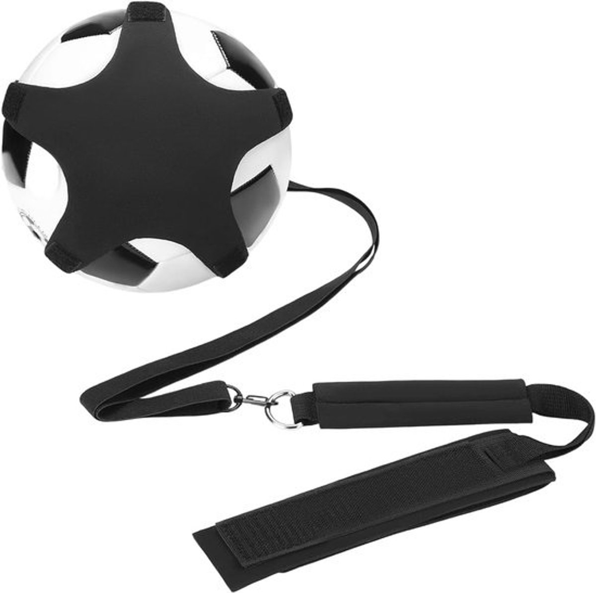 Voetbaltrainer - Trainingshulpmiddel - Voetbalvaardigheden Verbeteren - Verstelbare Polsband - 21x98cm - Zwart