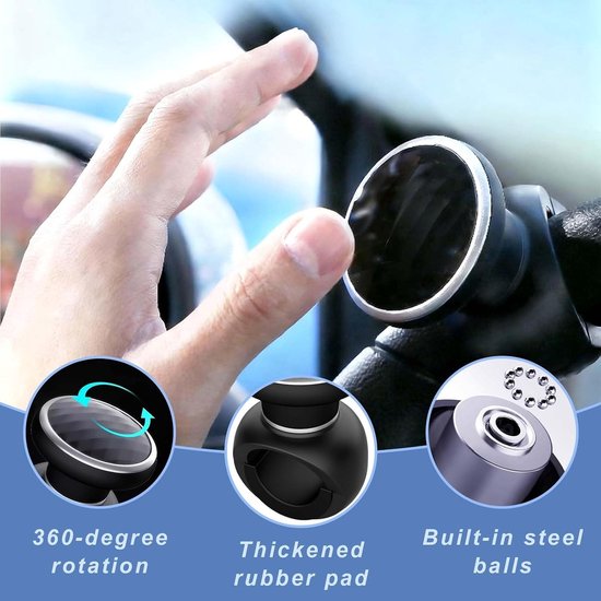 Stuurknop voor Stuurwiel, 50 mm Spinner voor Auto, Vrachtwagen, Tractor en Heftruck, Stuurhulp en Verbeterde Grip — afbeelding 2