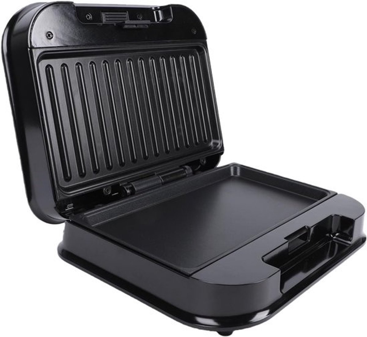 Panini Grill - Tosti Apparaat - Ontbijt Maken - Antiaanbaklaag - 285 x 24 x 12 cm - Zwart