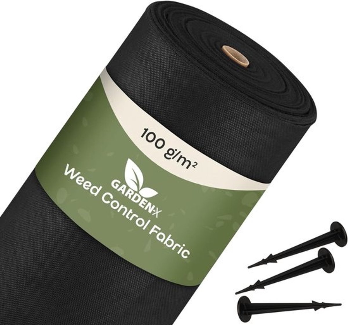 Onkruiddoek - Tuinfolie Vlies - Tuinonderhoud - Waterdoorlatend 100 g/m² - 100m² 50 Ankers - Zwart