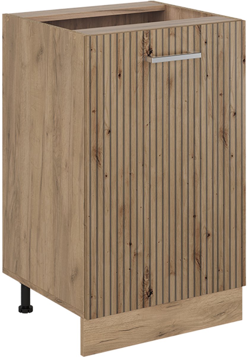 Vicco Keukenonderkast R-Line, Artisanaal eiken/Goudkleurig Eiken, 50 cm zonder werkblad