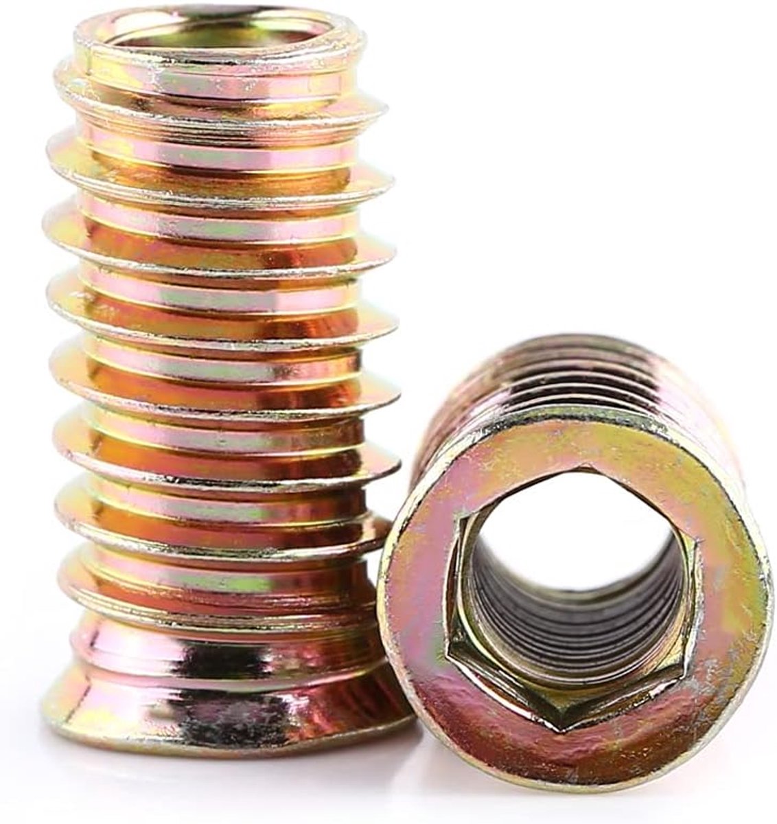 Dailygoods- Insteekmoer duurzaam - Zeskantmoer - Koolstofstaal - Roestbescherming - Houtbewerking - M8*25mm - Inzetmoer