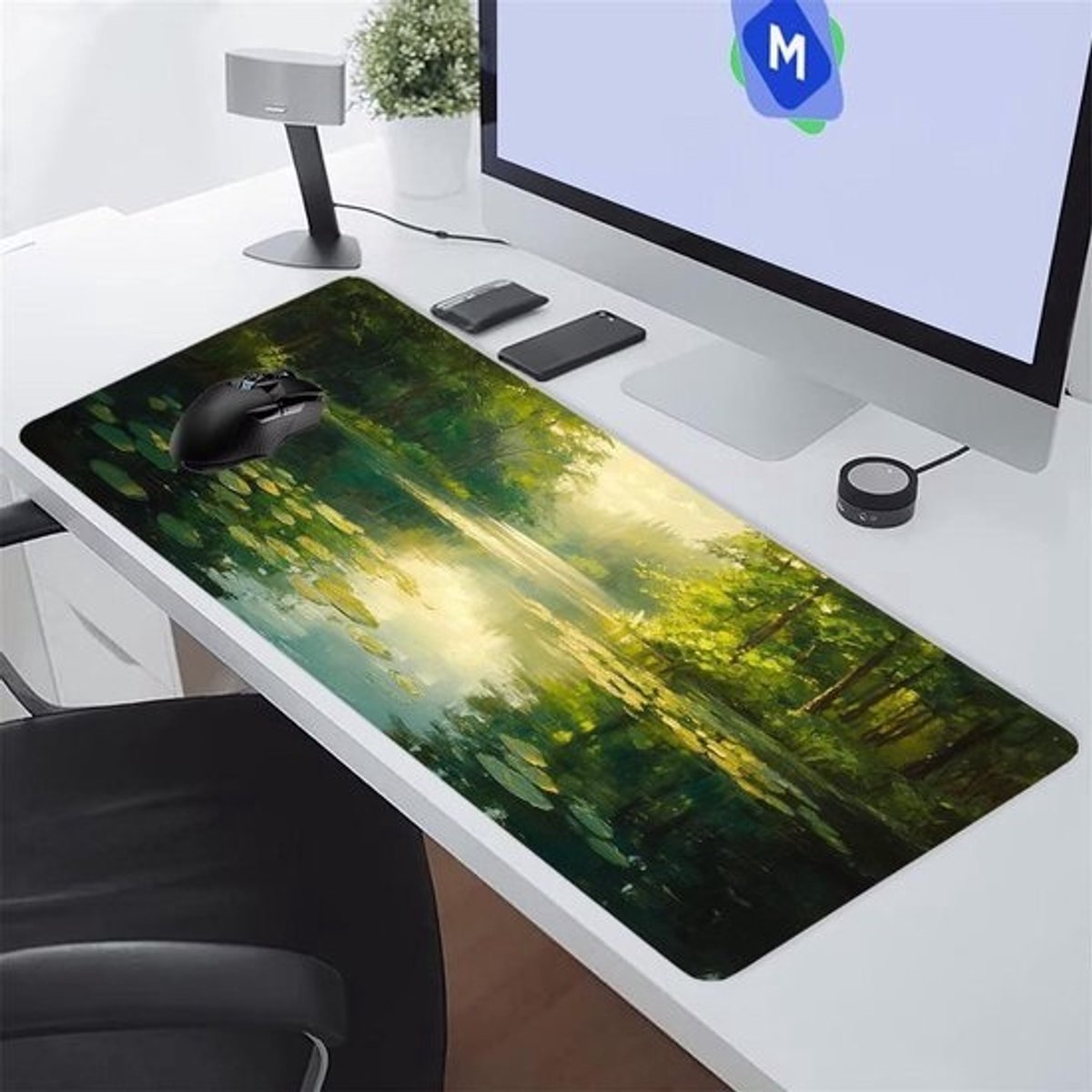 XXL Muismat - Grote Bureauonderlegger - Gaming en Kantoor - Antislip Onderkant - 600x400x2 mm - Jungle