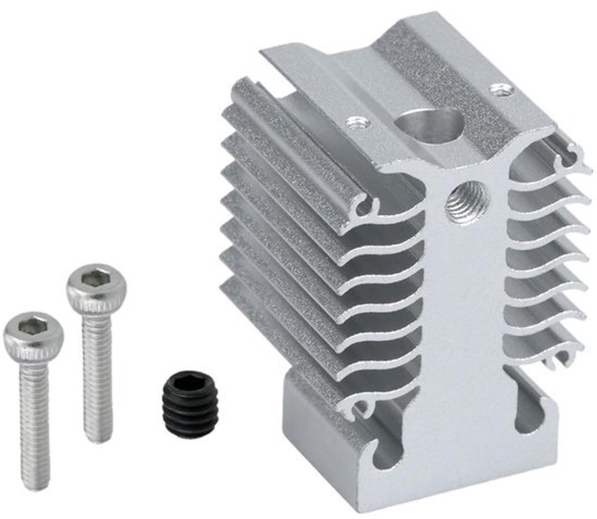 3D Printer Koellichaam - Radiator Ventilator - 3D Printen Verbeteren - Geluidsarme Werking - 105 ℃ Hittebestendig - Aluminiumkleurig
