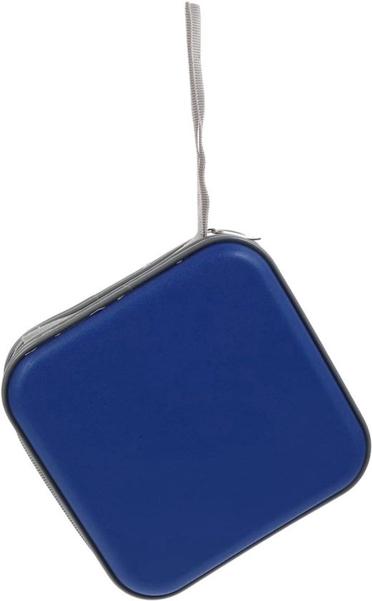 Cd Opberghoes - Cd Map Cd Portemonnee - Cd's Organiseren - Grote Capaciteit - 15.5x15.5cm - Blauw