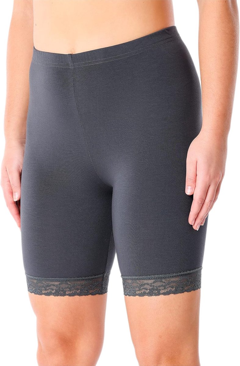 Style Vrouwen korte legging met kant viscose hoge taille broek comfortabel fietsbroek MS10-431