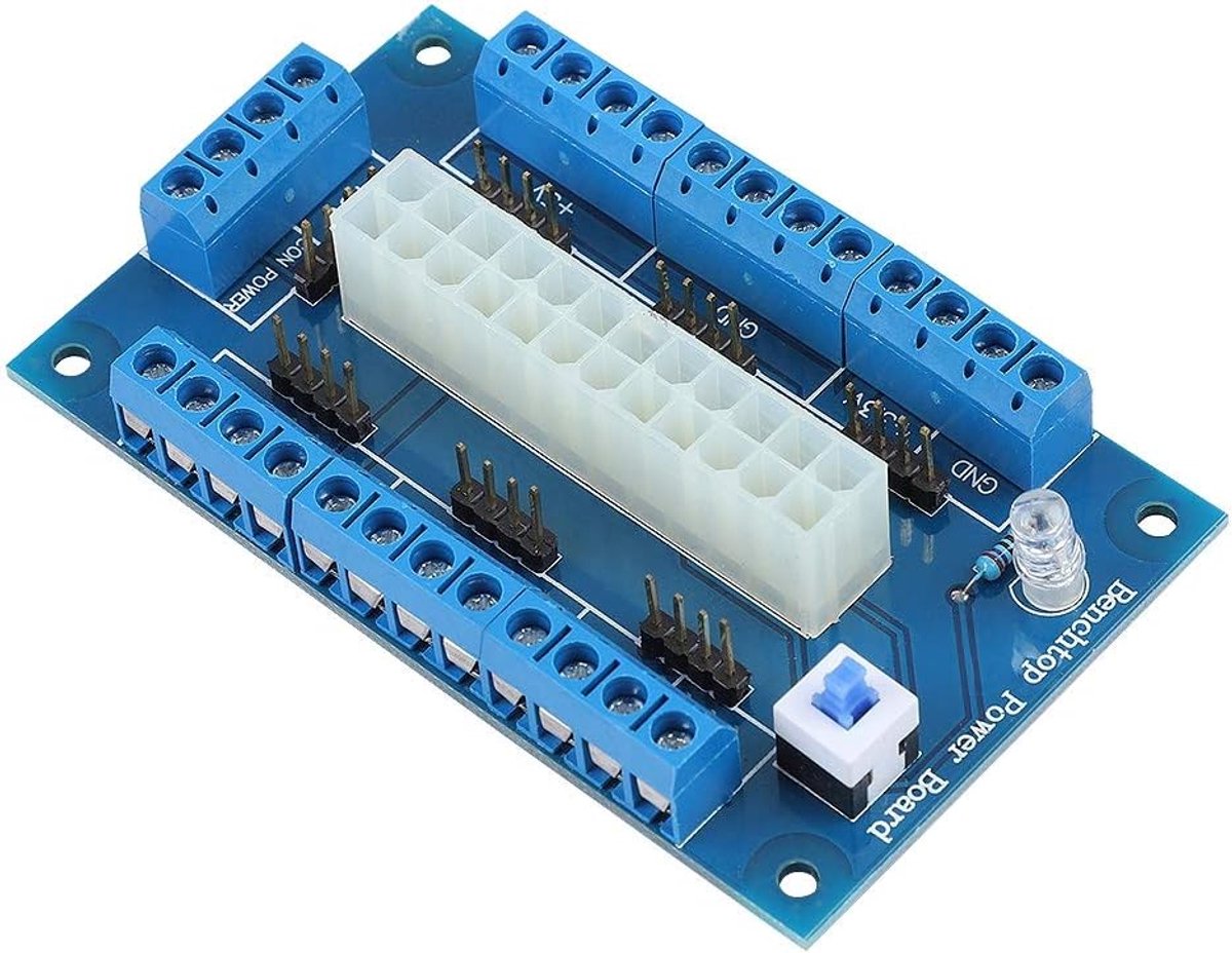 Breakout Board Fdit 24 20 Pin Atx Printplaat 24 20Pin Atx Voeding Bench Top Breakout Board Module Adapter Voor Cfor OMPuter Pc