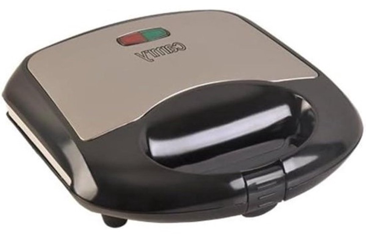 Tosti IJzer - Sandwich Maker - Snelle Lunch - Keramische Antiaanbaklaag - 2 Sandwiches - Zwart/Zilver
