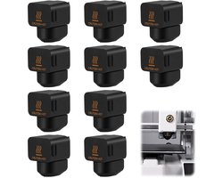 10 siliconen sokken voor Bambu Lab A1/A1 Mini Hotend, 3D-printer, hotend-accessoires, hittebestendig tot 300 °C, anti-aanbakverwarmingsblok, bescherming voor stabiele druktemperaturen en schoon
