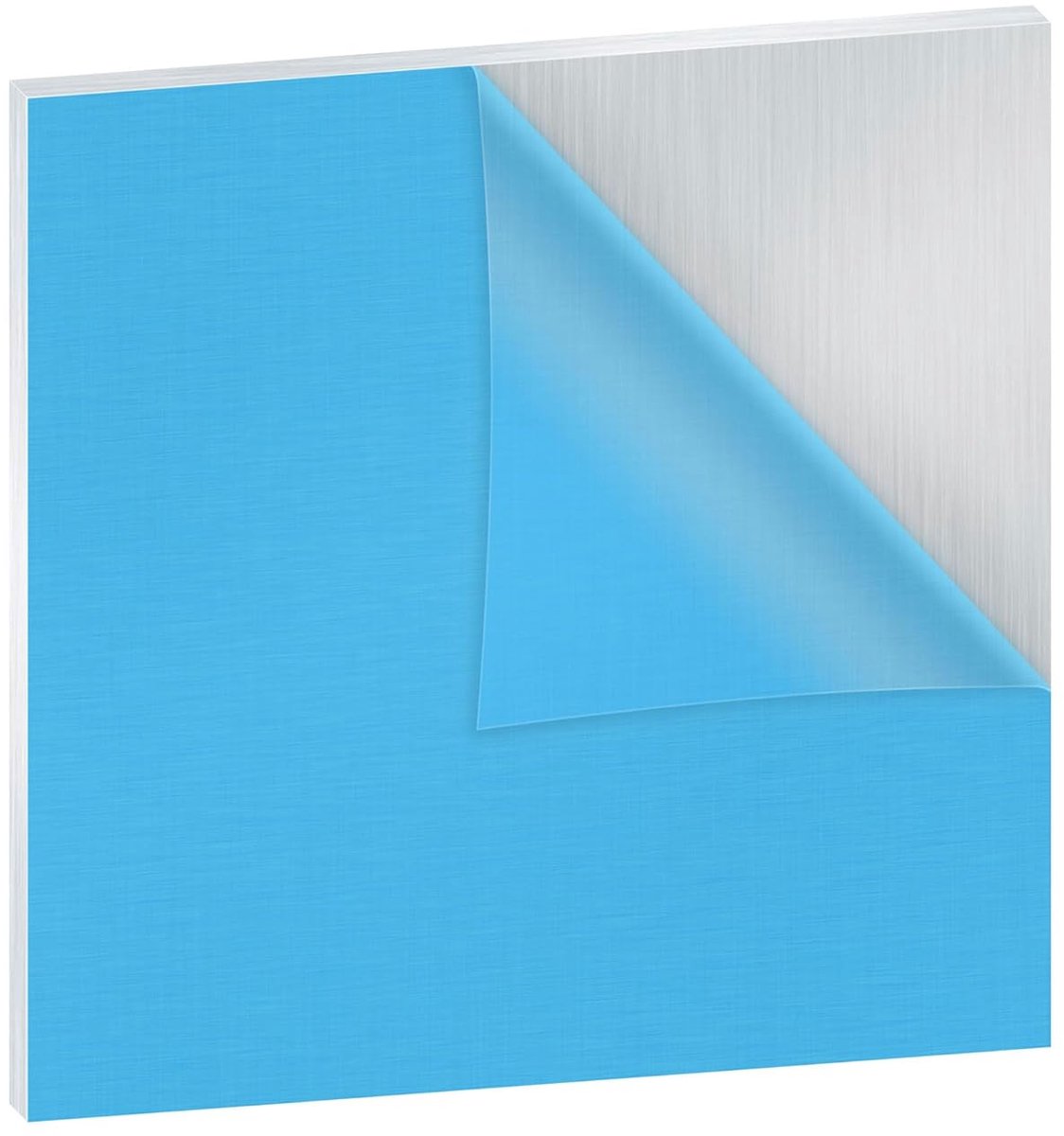 Aluminium plaat, 300 mm x 300 mm, 2 mm dik aluminium platen, aluminiumplaat met beschermfolie, aluminiumplaat, zilveren aluminiumplaat voor doe-het-zelf handwerk (2 stuks)