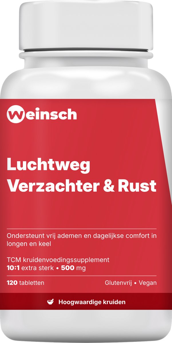 Weinsch Luchtweg Verzachter & Rust (Ning Sou Pian) | 10:1 extra sterk | 500mg | 120 tabletten