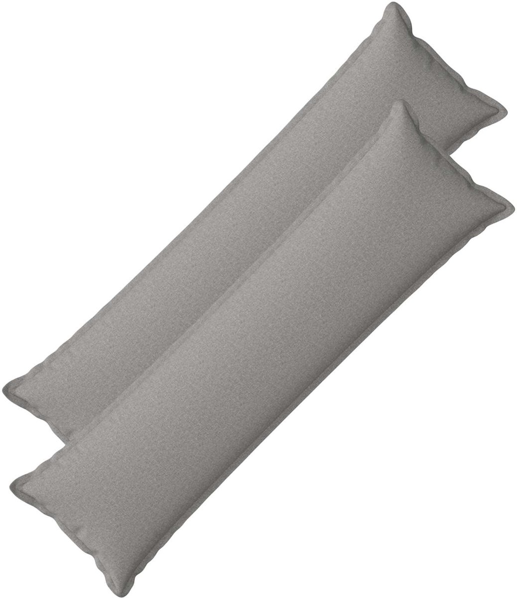 vidaXL Dekenkussen - 2 - st - HOUTEN - Wolkgrijs - 40 - x - 145 - cm - Faux - Linnen Wolkengrijs