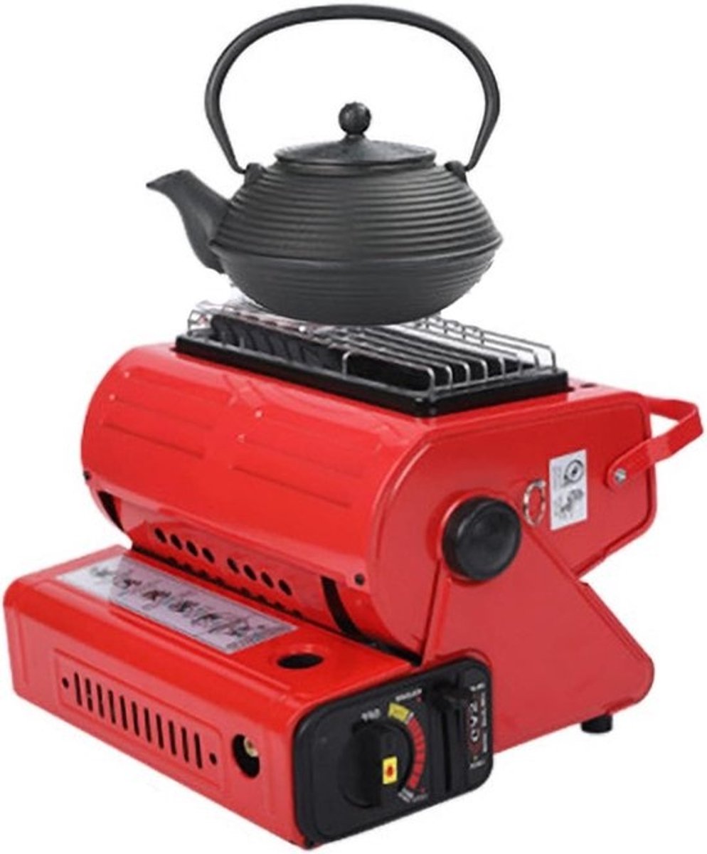 Elektrische Ruimteverwarmer - Terrasverwarmer Buiten - Warmte Creëren - Twee Verwarmingsmodi - 25 x 29 x 25 cm - Rood