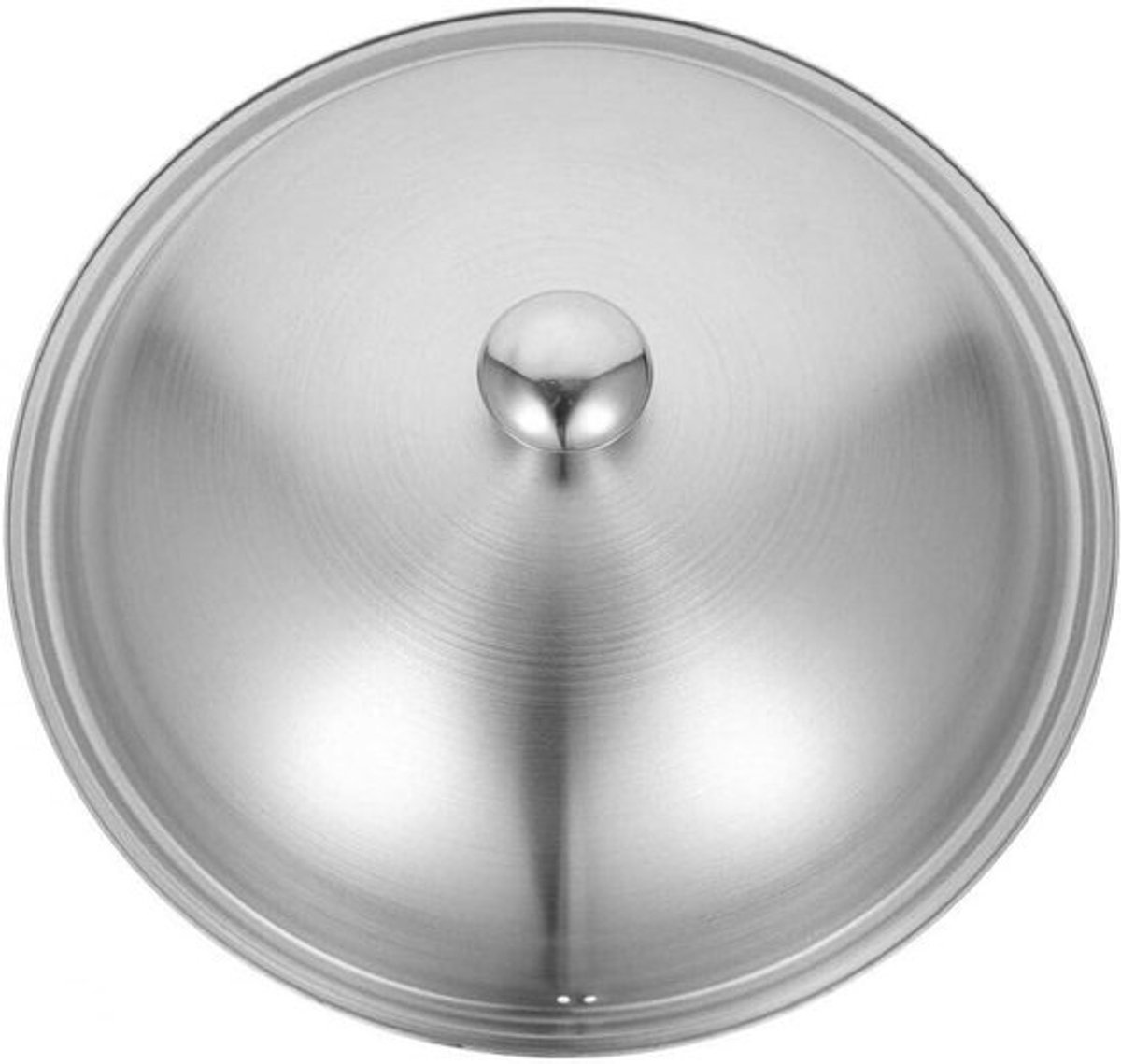 Wok Deksel - Universeel Deksel - Koken - Met Stoomopening - 22 cm - Zilver