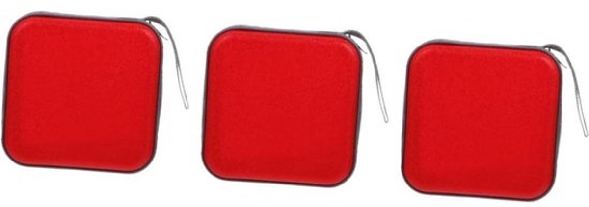 CD Opbergdoos - DVD Hoes - Schijven Organiseren - Ruimtebesparend Ontwerp - 40 Stuks Capaciteit - Rood