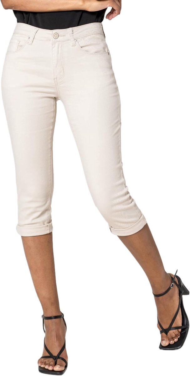 Jeansbroek voor dames, hoge taille, zomerjeans