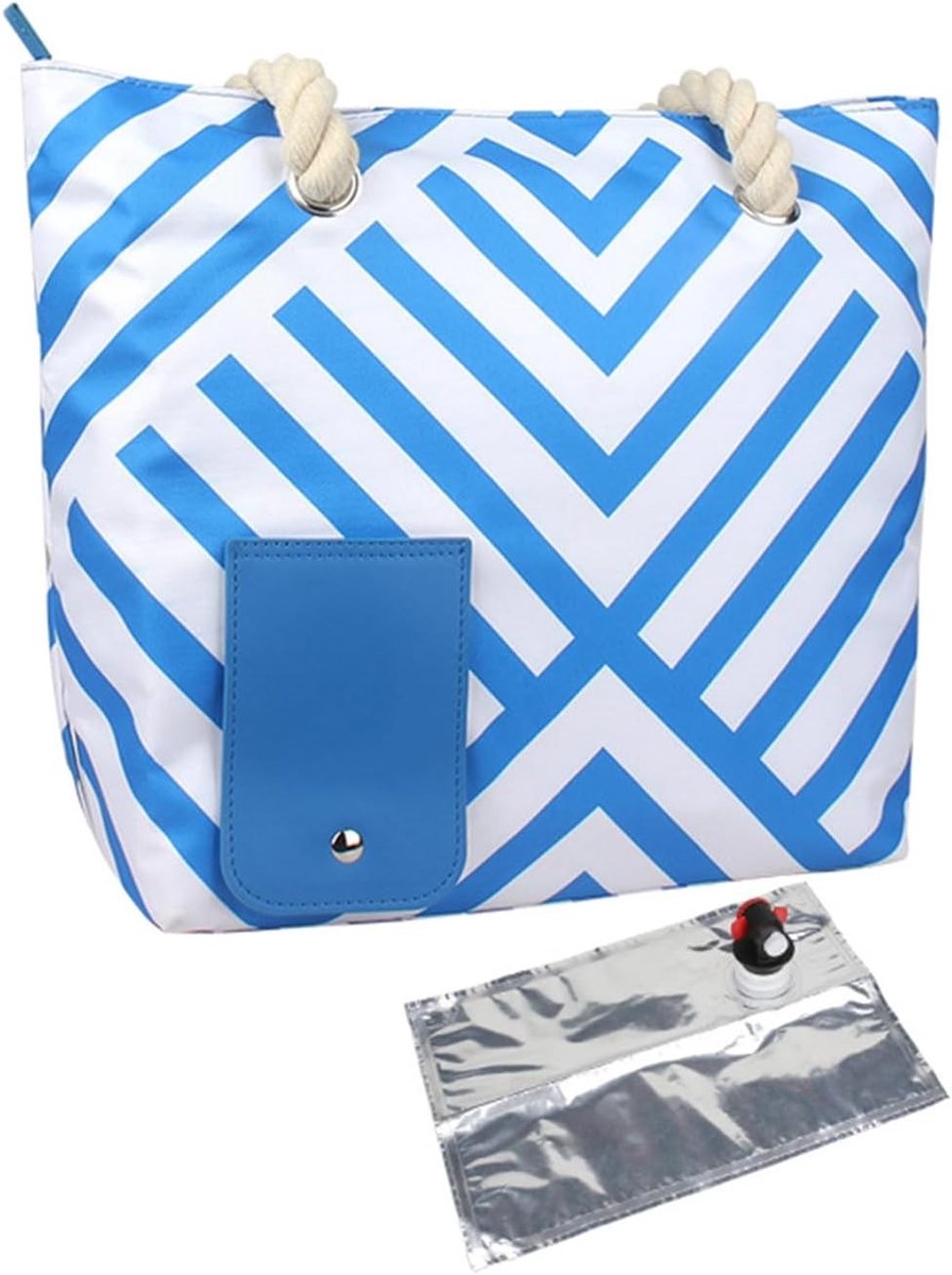 Koeltas voor Wijn met Drinkdispenser, Lekvrije en Geïsoleerde Picknicktas voor Strand, Reizen en Kamperen