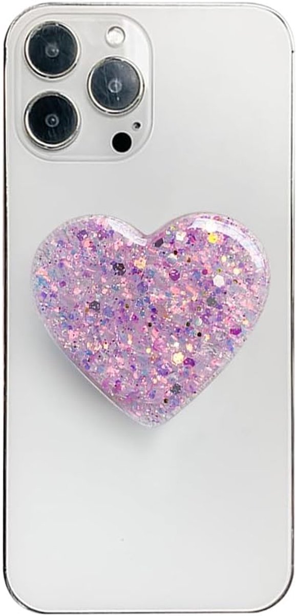 Telefoon grip stand glitter hartvormige telefoon grip houder liefde airbag houders uitbreiding standaard en grepen mobiele telefoon accessoire telefoons vinger standaard voor