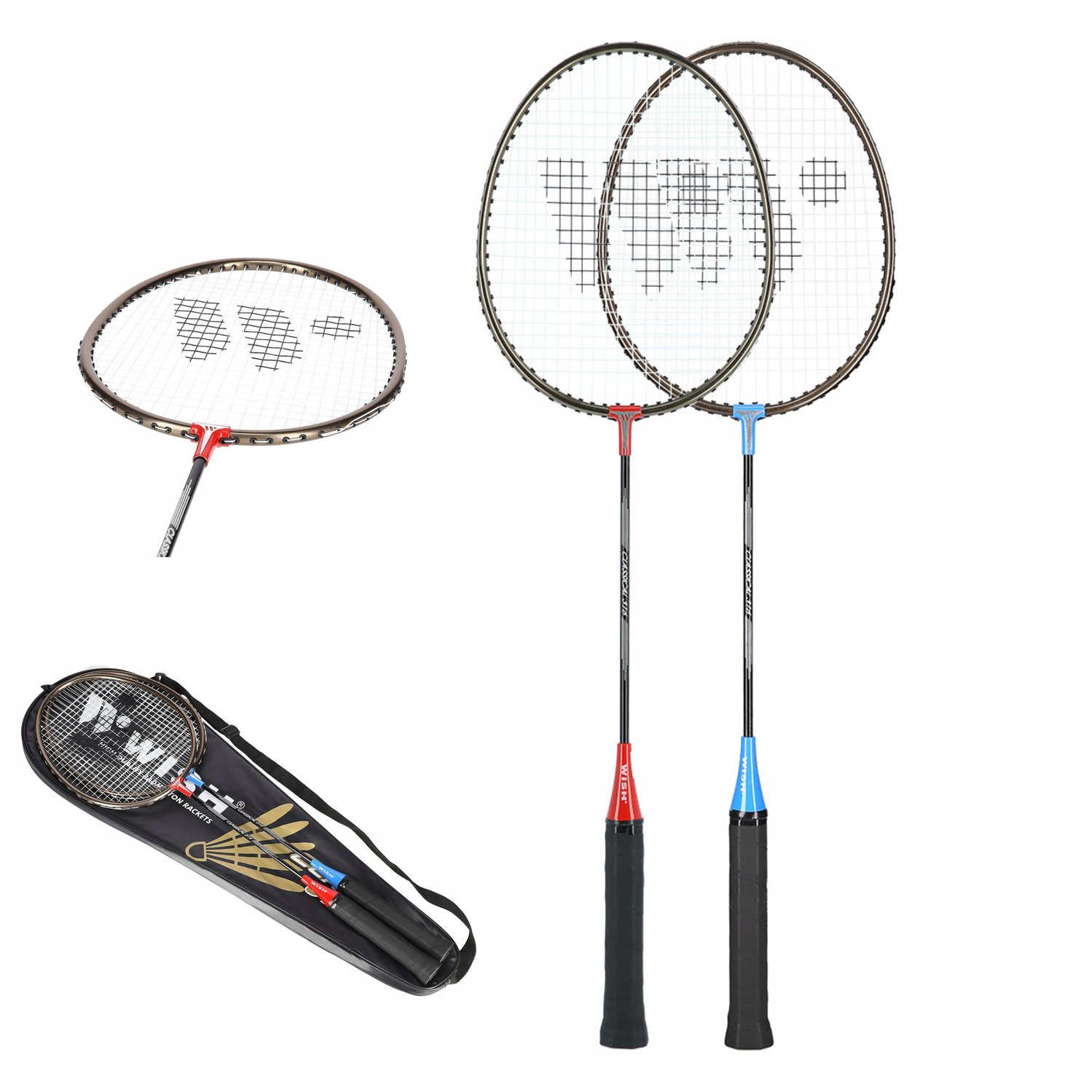 Badminton Rackets Set 2 Stuks met Hoes - Wish ALUMTEC 316K