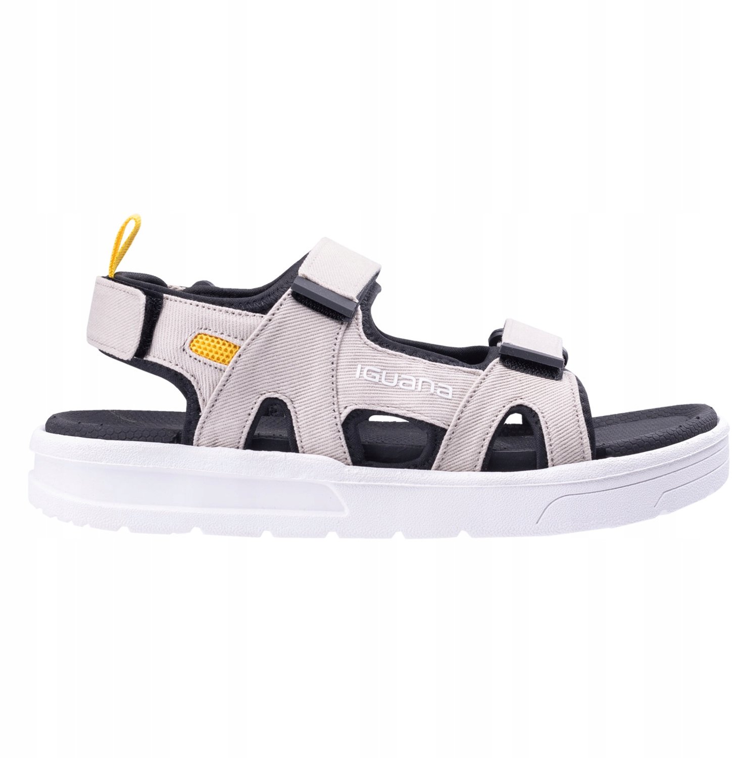 Iguana LEISO Heren Sandalen Lichtgewicht met Klittenband Grijs