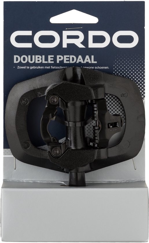 Cordo Double - MTB Pedalen - SPD klikpedalen - Multifunctionele Platformpedalen - Zwart van Cordo — afbeelding 4