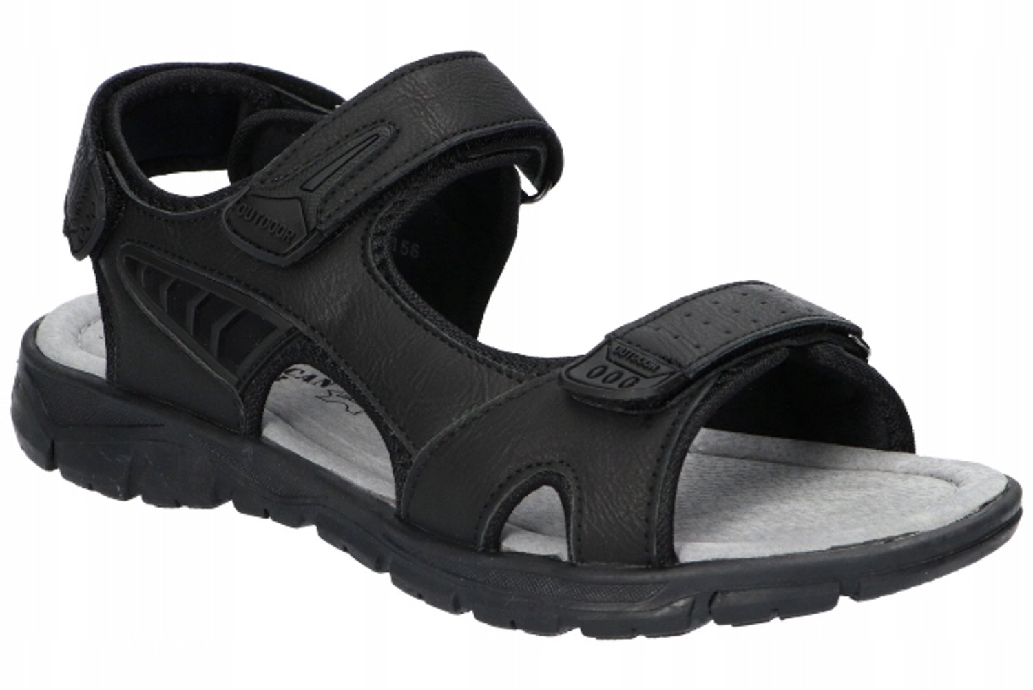 American Club Heren Sandalen Leer XD113 Zwart