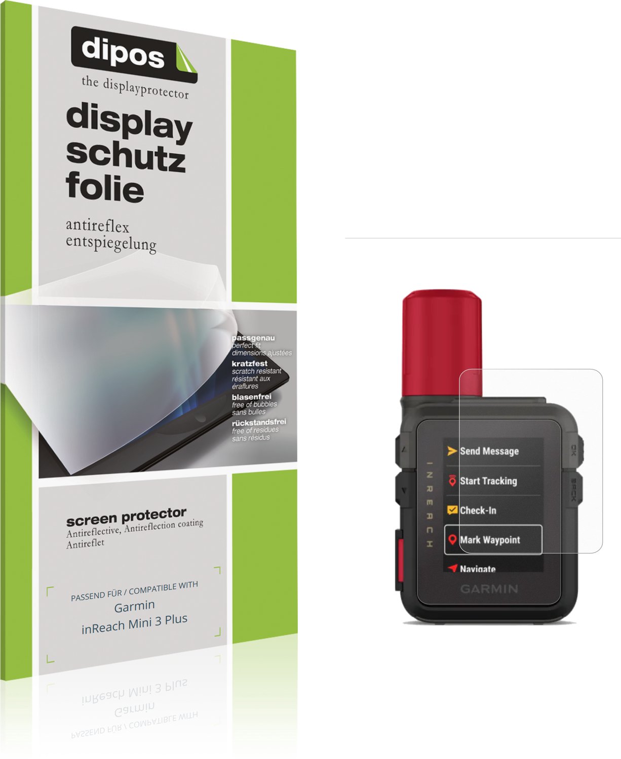dipos – 4x Matte Beschermfolie geschikt voor Garmin inReach Mini 3 Plus | Krasbestendige & antireflecterende Screenprotector Ultra-Thin