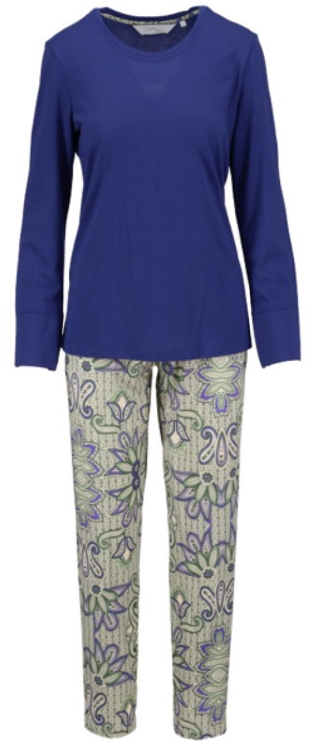Ringella Katoenen dames pyjama royalblauw Ringella - Blauw - Maat - 36