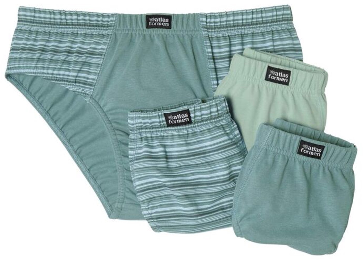 ATLAS FOR MEN - Set van 4 katoenen onderbroeken - Heren - Verkrijgbaar in grote maten - L