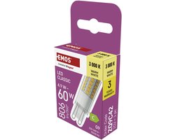 EMOS LED-lamp Classic JC / G9 / 4,9 W (60 W) / 806 lm / warm wit, ZQ9C42