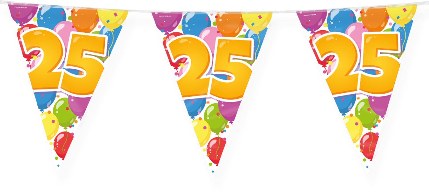 Vlaggenlijn - 25 jaar - Feest - 10m