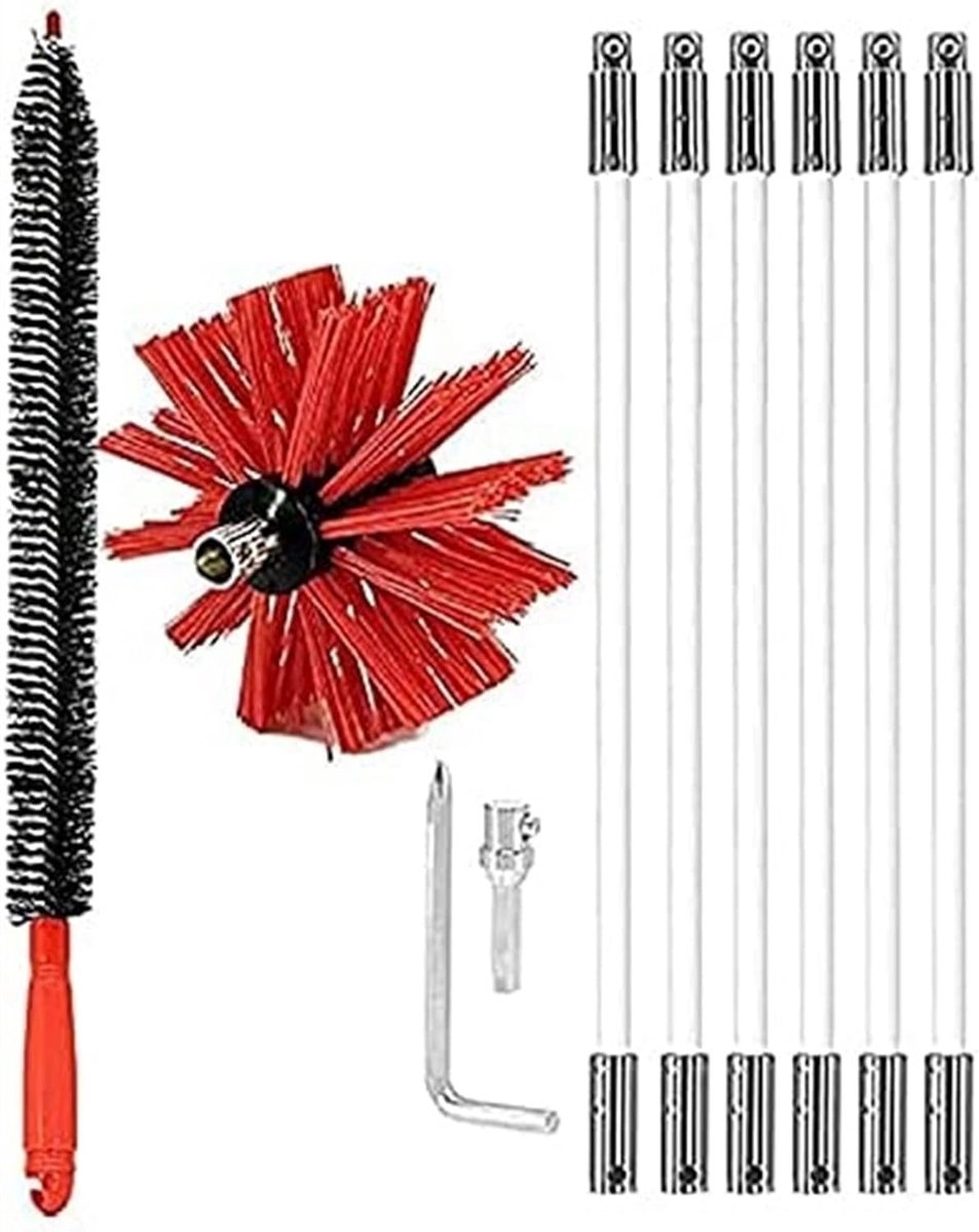 Schoorsteen Reinigingsset - Veegborstel Toolkit - Kanaal Onderhoud - Boor Aangedreven - Ve