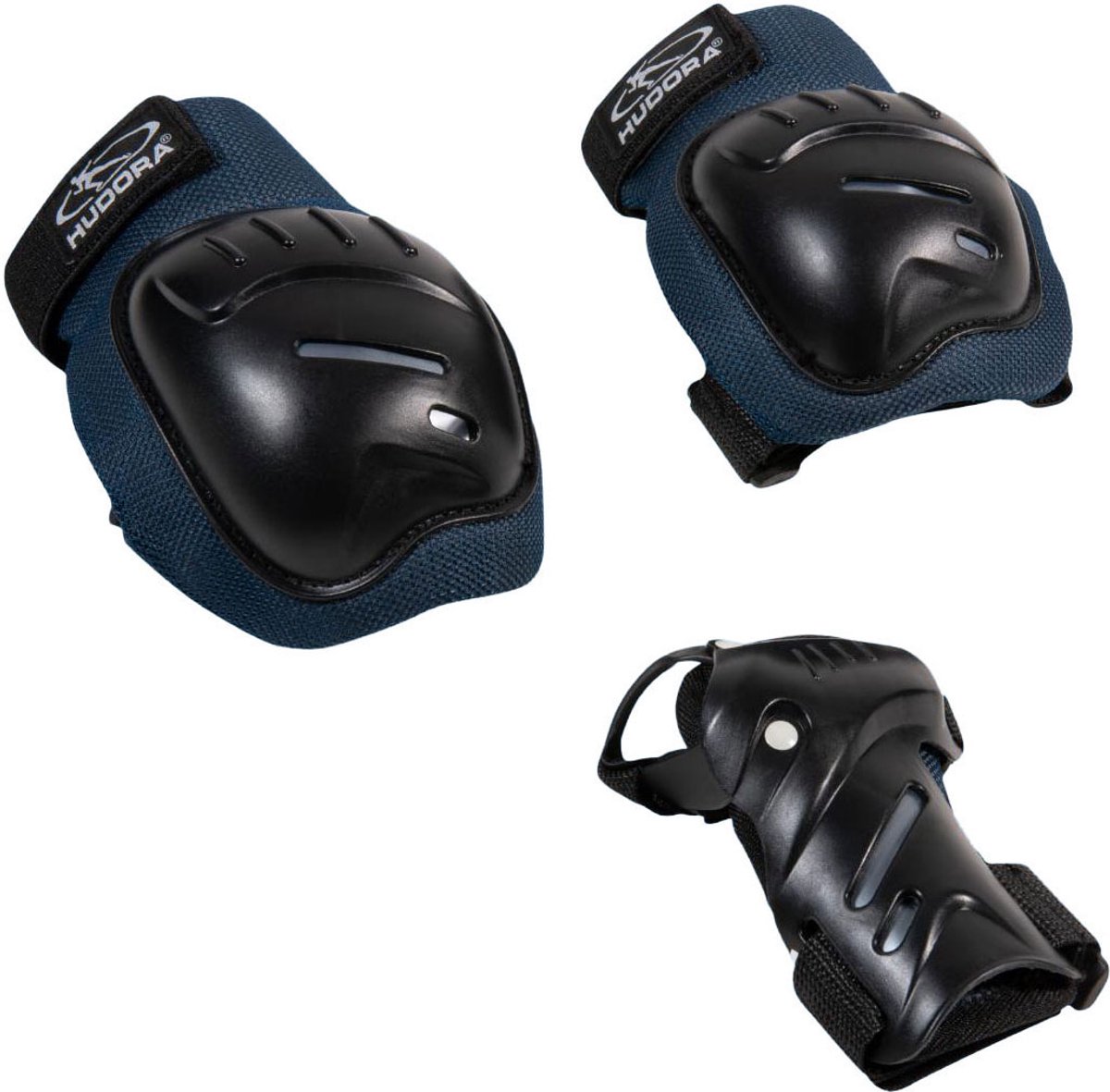 HUDORA Biomechanische Elleboog- en Kniebeschermer Set Comfort Blauw