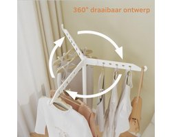 Droogmolen met Voet voor Camping & Thuis - Wasrek Staand - Wit