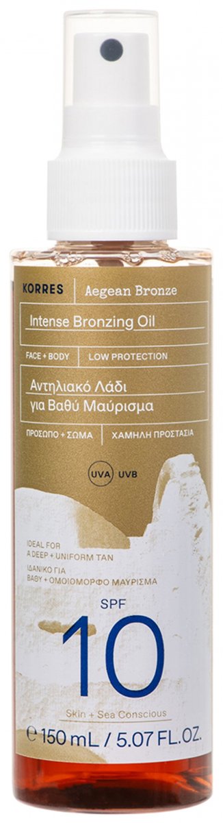 Korres Aegean Bronze Intense Bruiningsolie SPF10 150 ml