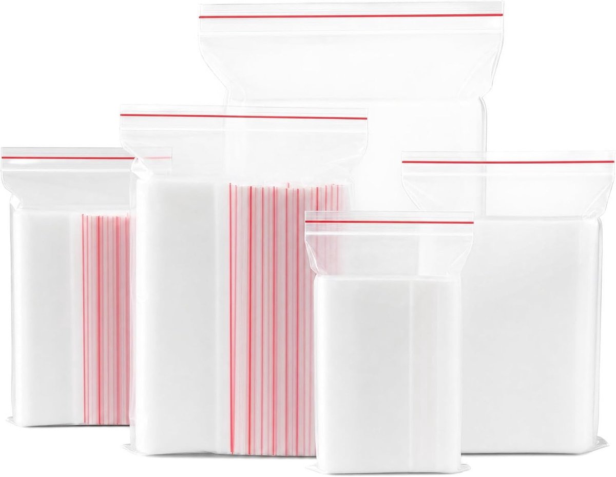 Plastic Zakjes met Druksluiting - Transparant - 80 µm Sterk - Luchtdicht - Voor Diverse Toepassingen