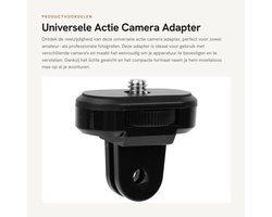 Dailygoods – Universele Actie Camera Adapter – Lichtgewicht – Duurzaam – 1/4 Inch Schroef Bevestiging – Geschikt voor Camera’s – Compact formaat