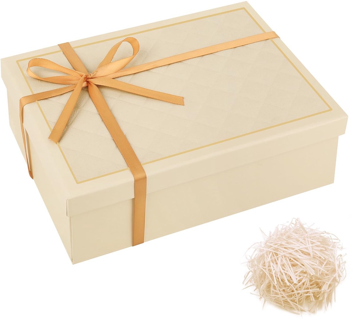 Dailygoods - Geschenkdoos geschenkdoos met deksel 25 x 18 x 8,5 cm, rechthoekige geschenkverpakking