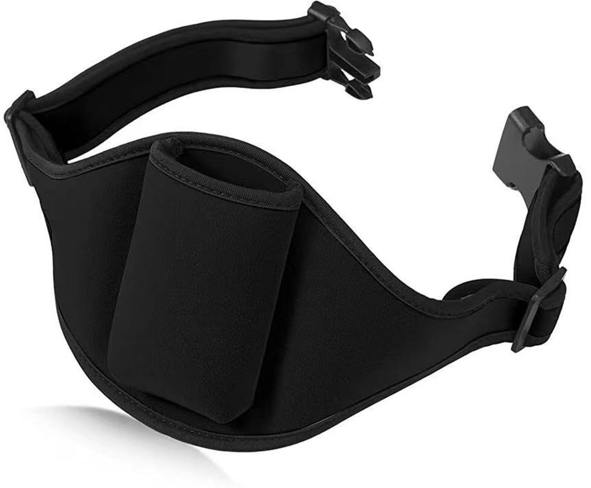 Dailygoods- Microfoontas verstelbaar - Heuptas voor microfoonzender - Fitnessriem - Buiktas - Zwart - Ideaal voor trainers