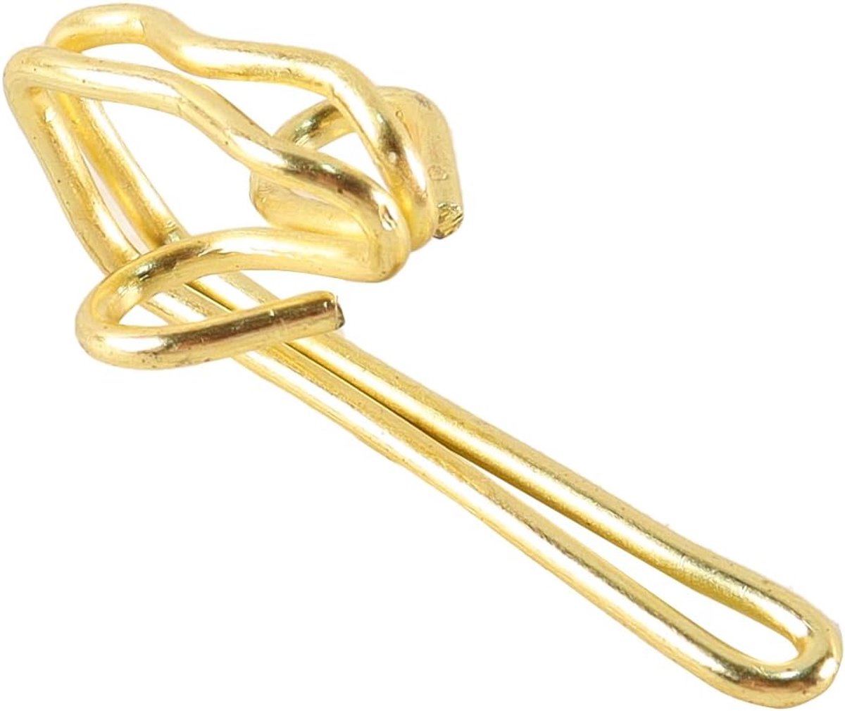 Haken van goudkleurig metaal, stevige gordijnclips voor deuren, douches en slaapkamers. Duurzame vlinderhaken die soepel schuiven (28×12 mm).