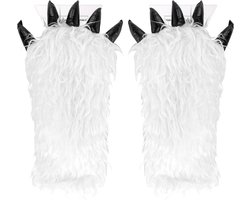 IJskrabber met handschoen - Winterset - Auto schoonmaken - Warm en praktisch - Set van 2 - Wit