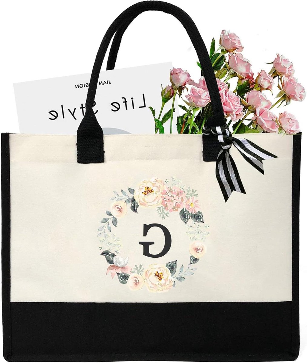 Canvas Draagtas - Gepersonaliseerde Tas - Boodschappen Doen - Met 26 Letters - Niet gespecificeerd - Niet gespecificeerd