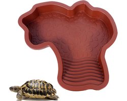Schildpadden Waterschaal - Reptielen Bad - Natuurlijke Habitat - Antislip Hangbaan - 317 x 245 x 54 cm - Roodbruin