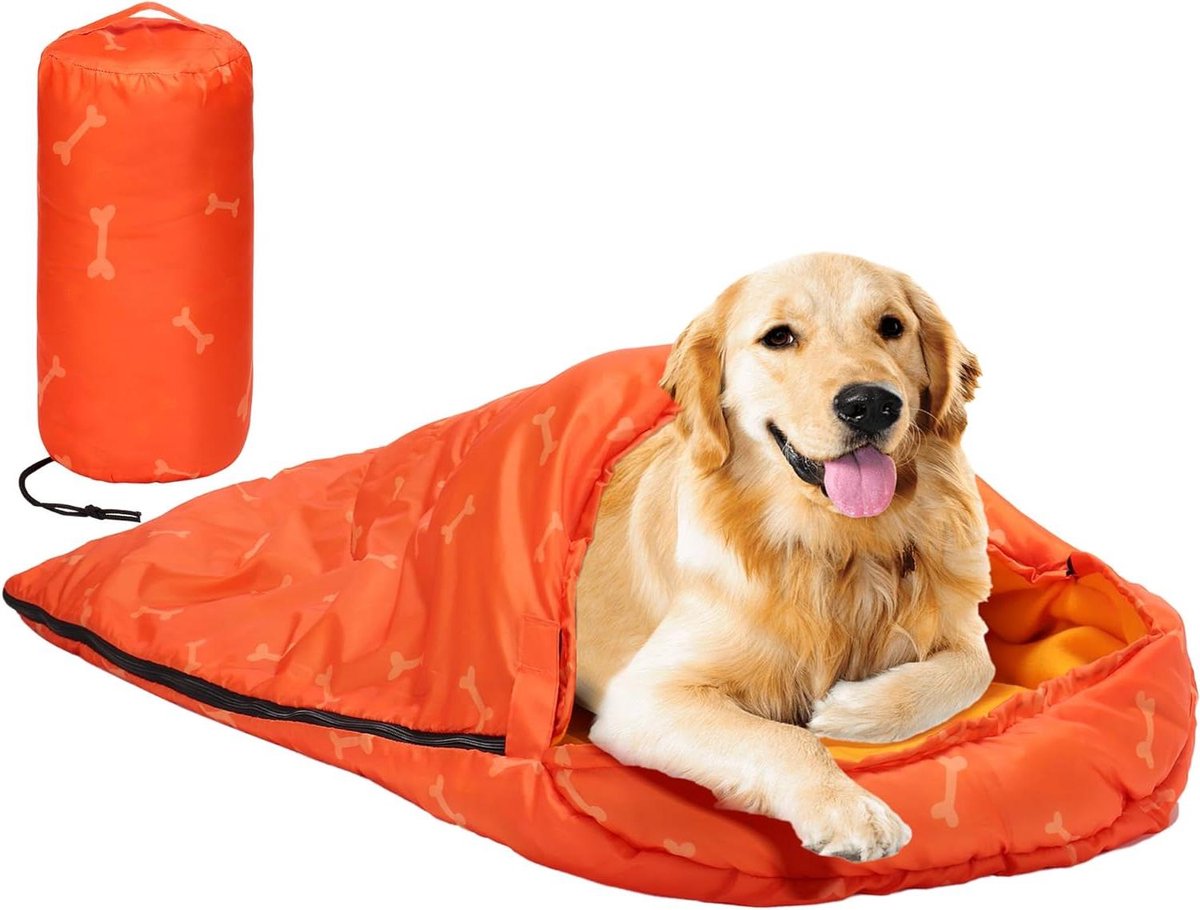 Hondenslaapzak - Hondenbed - Outdoor Activiteiten - Waterdicht en Warm - 115 x 74 cm - Grijs