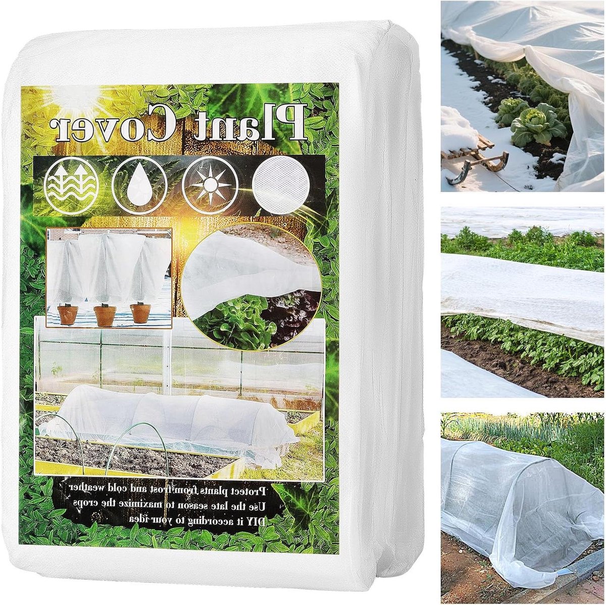 Tuinvlies Plantenbescherming - Wintervlies Groeivlies - Bescherming tegen Vorst - Ademend PP-Vliesstof - 30 m² - Grijs
