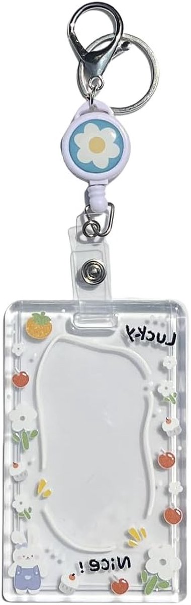 ID-kaarthouder met Lanyard - Badgehouder Haspel Clip - Professioneel Presenteren - Transparant Scanbaar Venster - 16.7 x 9.8 cm - Transparant
