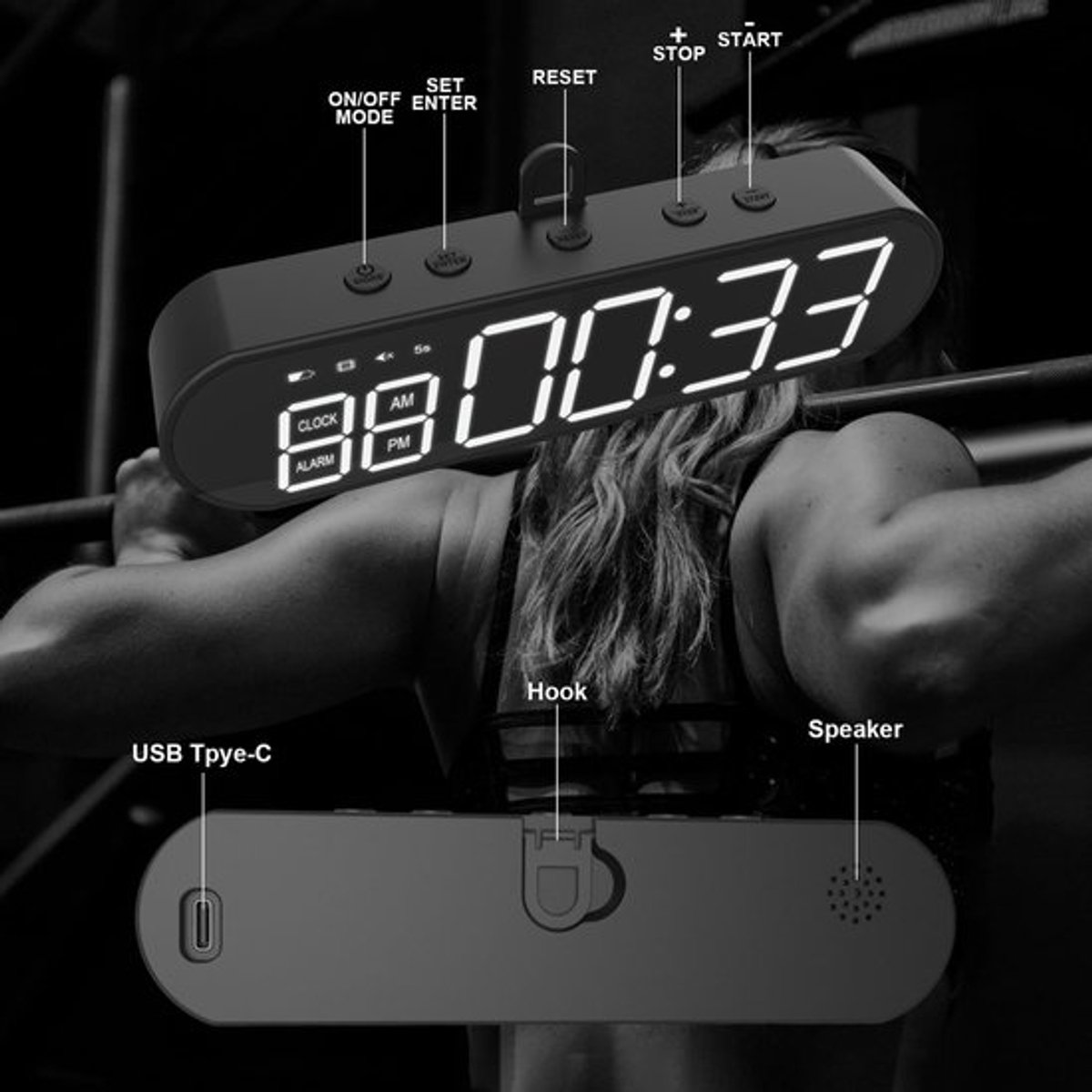 Allecto - Gym Fitness Timer - Multifunctionele Sportintervaltimer