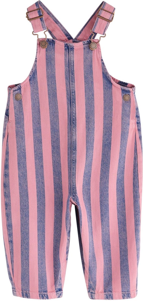 Next - Meisjes - Gestreepte tuinbroek - Roze