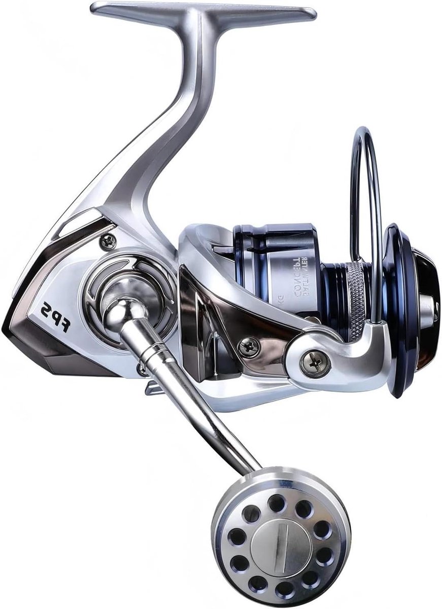 Vismolen Spinning - Haspel Visserij - Vissen - Waterdicht en Roestvrij - 5000 - Zilver Blauw