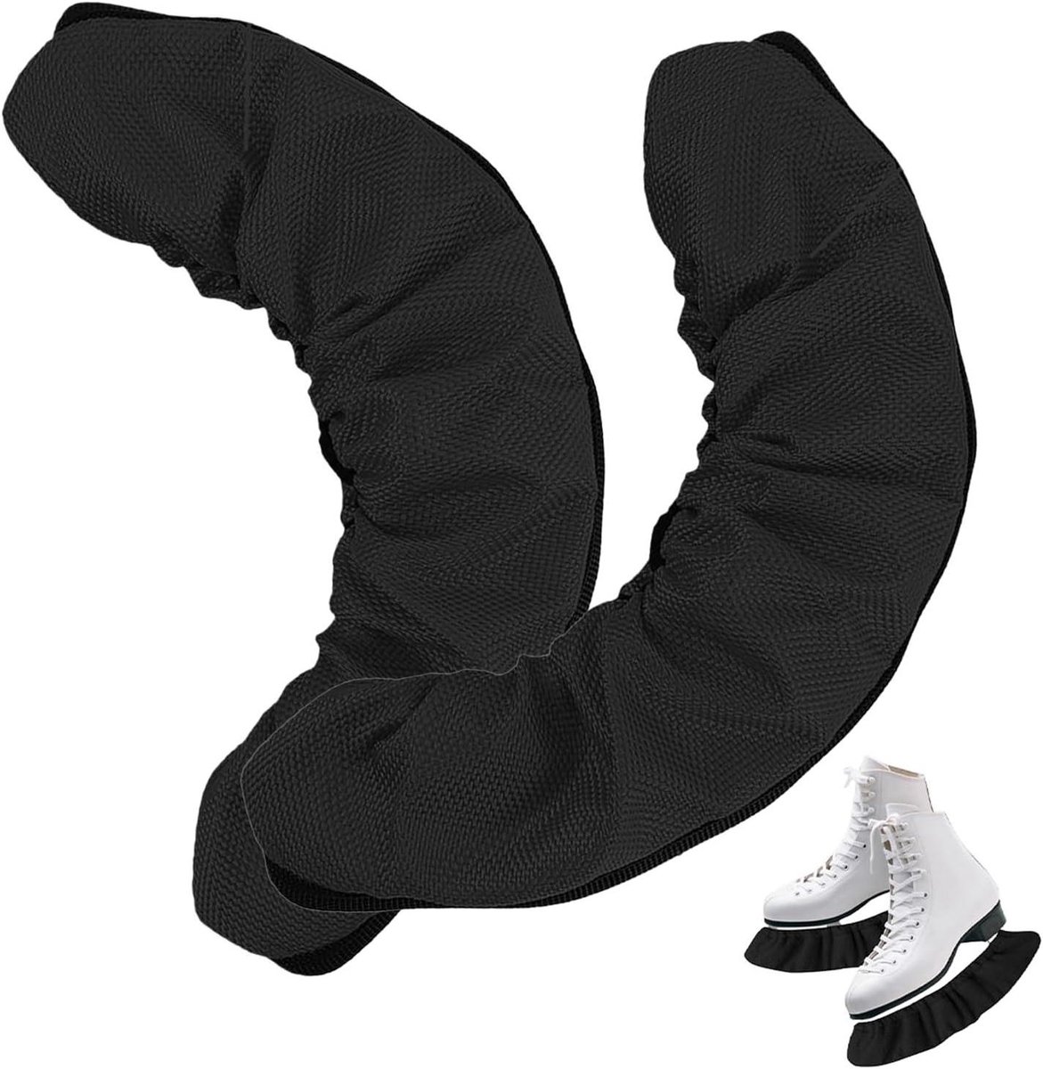 Schaatsbeschermers - Schaats Covers - Schaatsen Beschermen - Duurzaam Oxford Materiaal - Maat L - Zwart